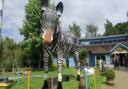 PHOTOS: Giant zebra installed at Hampshire zoo