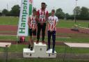 Southampton AC's under-17 boys pull off a discus one-two-three