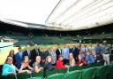British Tennis award winners at Wimbledon including representatives from Totton & Eling Tennis Centre (Back row, third, fourth and fifth from left)