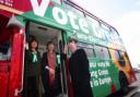 Green party candidates Beverley Golden, Caroline Lucas and Keith Taylor