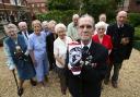 Full support: Don New, front, with residents of Ironside Court