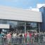 Shoppers queue at the opening of Best Buy in Hedge End, Southampton