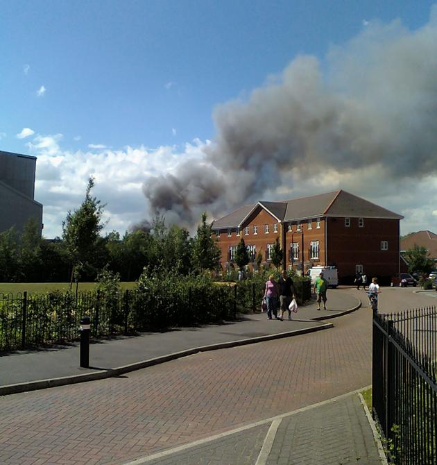 Eastleigh fire. Pictures by Echo reader Daniel Wilton