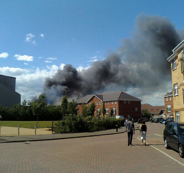 Eastleigh fire. Pictures by Echo reader Daniel Wilton