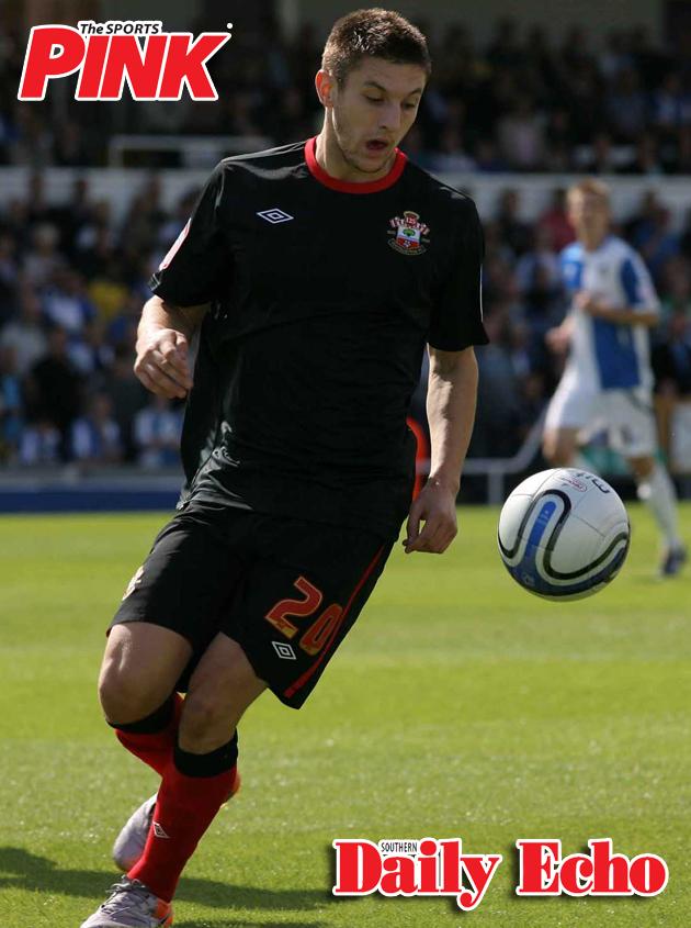 Adam Lallana on the ball during the Bristol Rovers v Southampton match at the Memorial Stadium, August 28, 2010