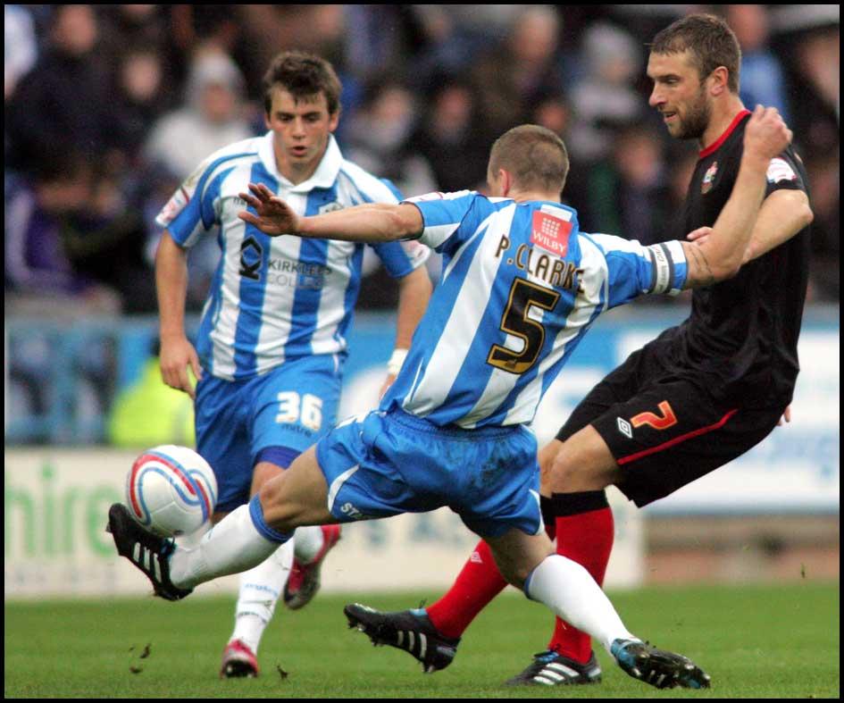 Rickie Lambert lays the ball off against Huddersfield
