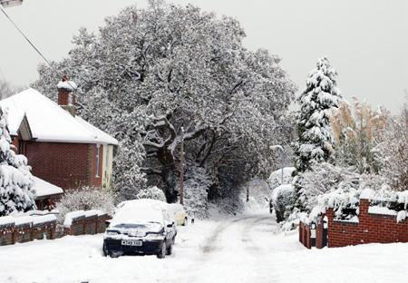 	

Boteny bay road in sholing turns into a christmas card scene of yesteryear . photo by Andrew paine daily echo reader
