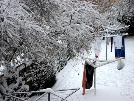 Clothes drying in the snow by Echo reader Sumit Vele.