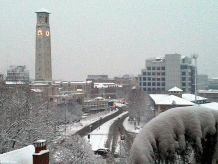 Southampton under a blanket of snow. By Echo reporter Melanie Adams.
