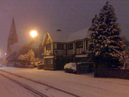 Photo's of the snow in Freemantle from Echo reader Russell Walker.