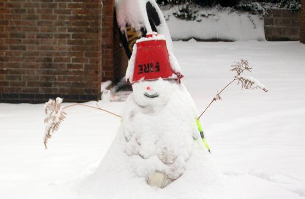 Fire Station snowman by Steve Plumridge.