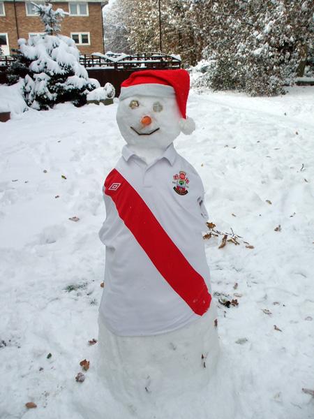 Nick Folkes Saints snowman.