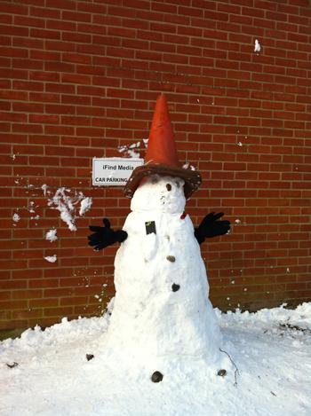 Snow man - parkgate Richard Waldron.