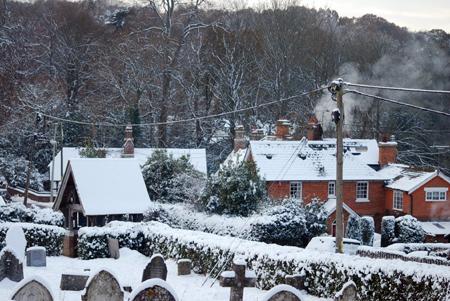 The hamlet of Emery down in the new forest turns in to a winter wonderland photo by Andrew paine daily echo reader .