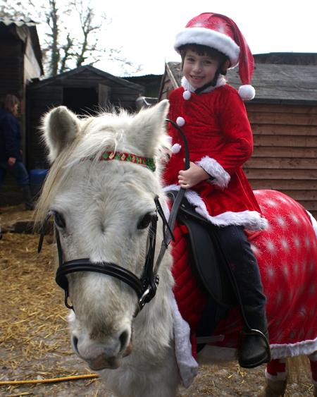 Tegan Lacey from Totton age 6, this is her best friend Toby, a rehomed rescue 15 years old Welsh pony