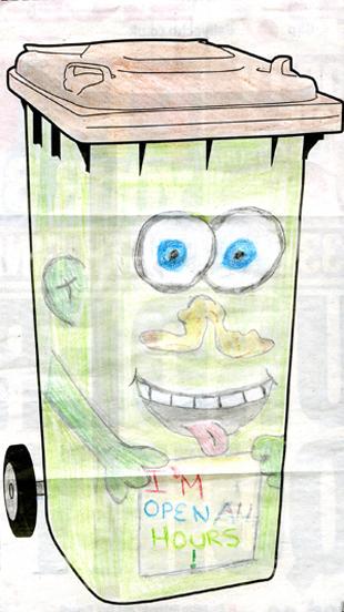 Design Your Own Bin Competition - Sean Lee, age 13.