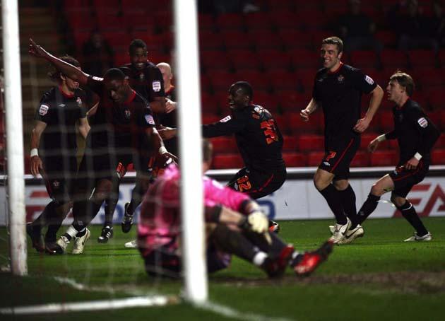 Photos from Saints 1-1 draw with Charlton at The Valley, League One, March 22, 2010.