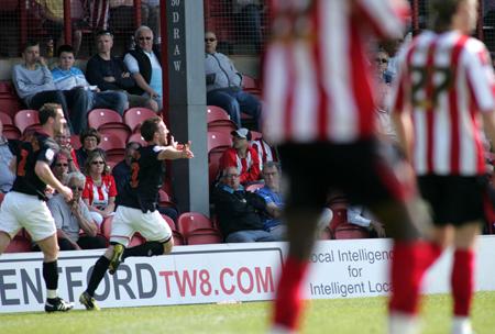 Pictures from the League One clash between Brentford and Saints.

It is strictly prohibited to copy, download, reproduce or distribute this image.