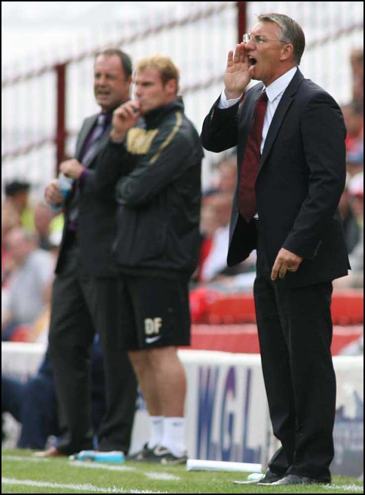 Photographs from Oakwell as Saints take on Barnsley in the Championship on August 13, 2011. Nigel Adkins