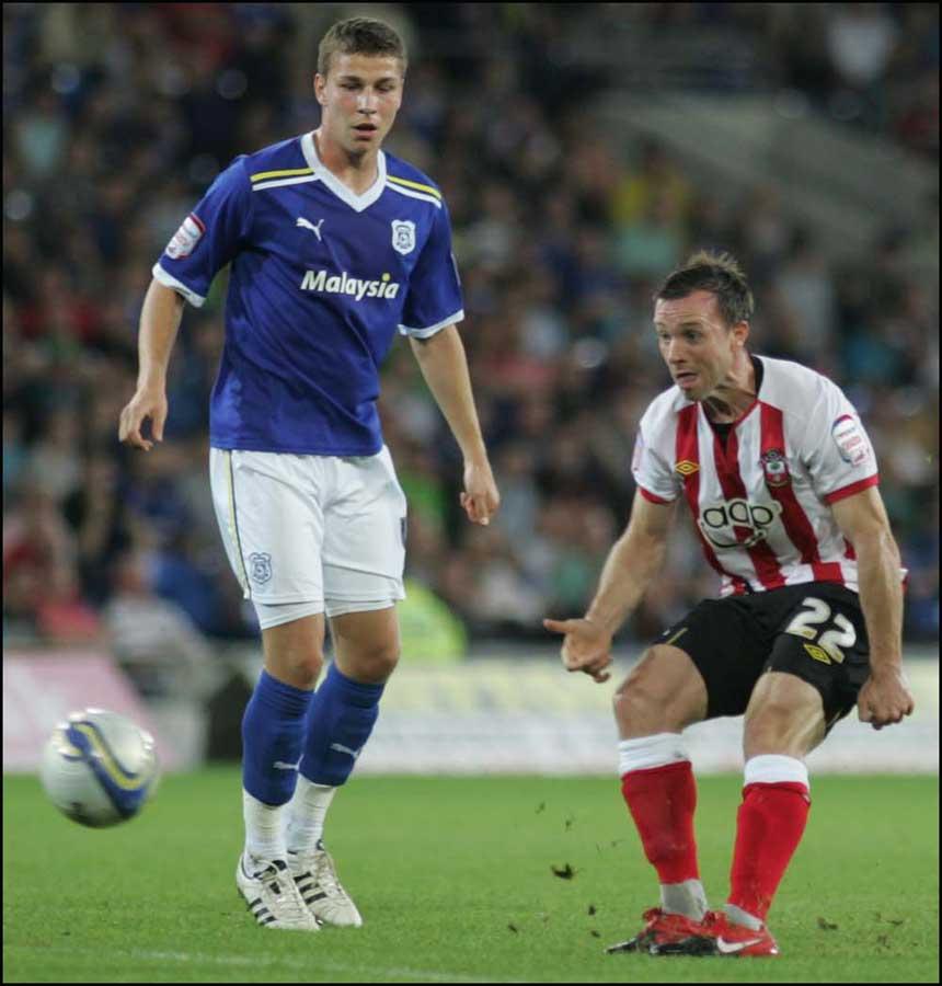 David Connolly. Images from Saints 2-1 defeat in at Cardiff City on Wednesday 28th September 2011