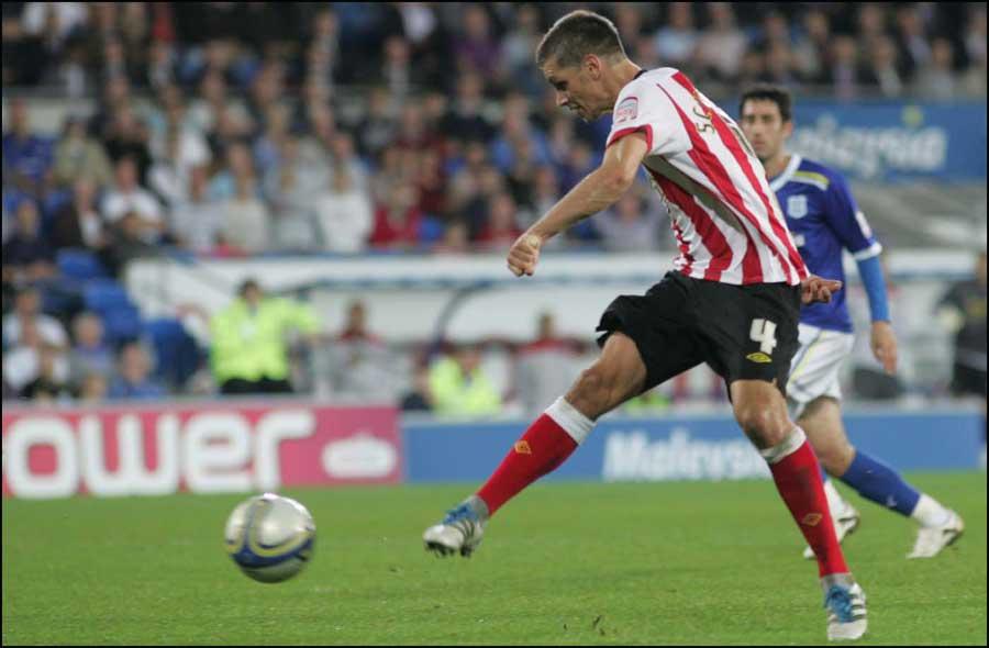 Morgan Schneiderlin. Images from Saints 2-1 defeat in at Cardiff City on Wednesday 28th September 2011