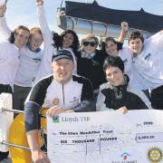 Gus McKechnie who presented a cheque for £6,000 to the trust raised through his numerous charity challenges to the Ellen MacArthur Trust