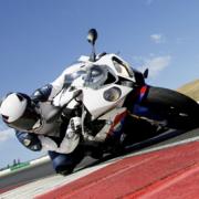 A racing hot S 1000 RR in action