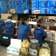 Staff at Harefield Fish Bar in Somerset Avenue, Southampton