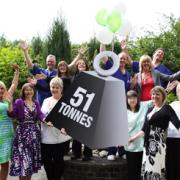 Patients, surgeons and staff at The Spire Hospital in Southampton celebrate the milestone in weight loss.