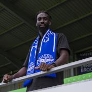Ousseynou Cisse is unveiled at the Silverlake Stadium after joining Eastleigh FC (Pic: Tom Mulholland / Eastleigh FC)
