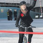 Thea Bjaalan cycled the journey in just 15 minutes