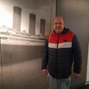 Matthew Day, 37, visits the SeaCity Museum in Southampton as he remembers a lost Titanic relative