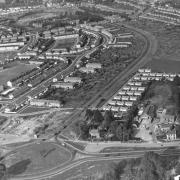 Aerial picture showing Millbrook roundabout in 1953