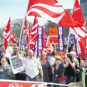 Council workers on a previous march in Southampton in protest over pay cuts