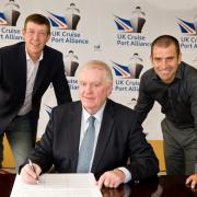 Mike Osman, Lawrie McMenemy and Francis Benali join the UK Cruise Port Alliance campaign