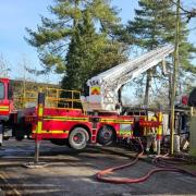 Hampshire Fire Service tackle blaze in Fairview Road, Romsey