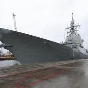 Spanish flagship ESPS Almirante Juan de Borbon docked in Southampton as part of Nato's largest exercise since the Cold War