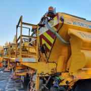 Gritters are taking to the streets ahead of the near-freezing temperatures forecast for overnight