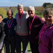 Bramshott Hill Golf Club held a competition for their women's members. Pictured are: Jo Renyard, Sue Hallett, Julie Weatherdon, Lynn Dunkason, and Viv Boot.