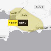 Southampton is to be hit by heavy rain tonight