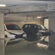 Flooding in Chapel Road car park, Southampton
