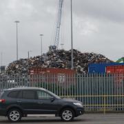 Firefighters are tackling a scrap metal fire at Southampton Docks