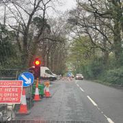 Emergency repair works are ongoing on the A27 Kanes Hill in Southampton