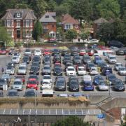 A section of the visitor car park at Southampton General Hospital is closed to visitors this weekend