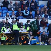 Stuart Armstrong was stretchered off deep into added time of the defeat to Cardiff City