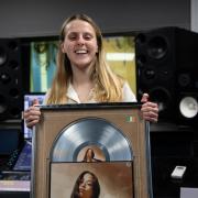 Jo Howarth with her platinum disc. Picture by Ellie Campbell