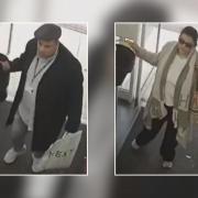 Pictures of a duo have been released after almost £400 in skincare products were stolen from a Superdrug store