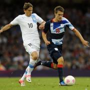 Gaston Ramirez in action for Uruguay at the London Olympics against Team GB.
