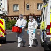 Forensic officers in Atlantic Close