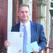 Cllr House with his letter
